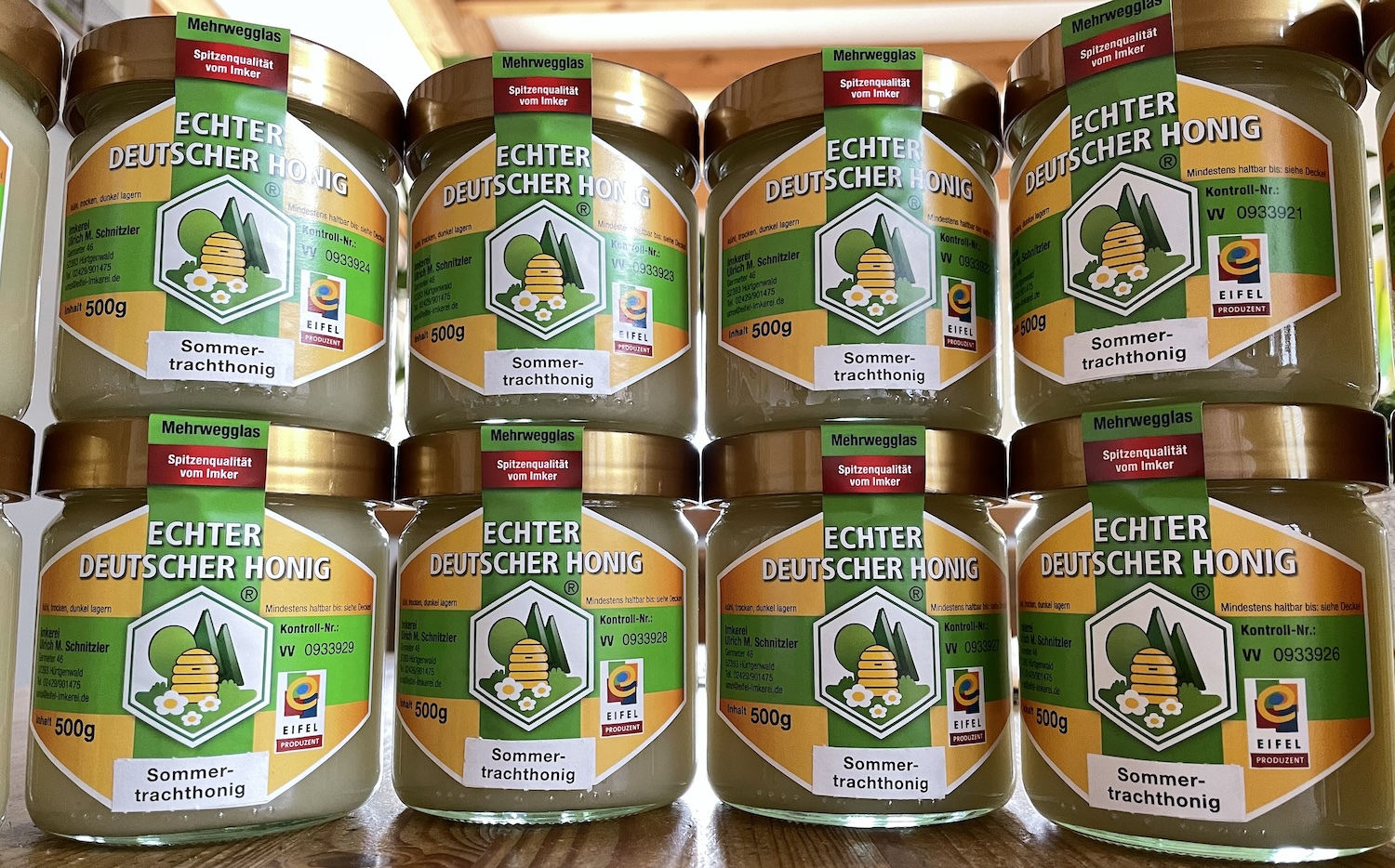 Honig in D.I.B-Gläsern